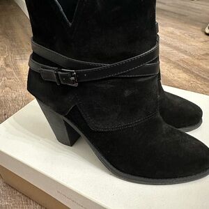 Jessica Simpson Black Suede Ankle Booties